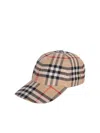 Burberry Check Cap In Archive Beige