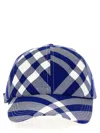 Burberry Baseball Cap With Tartan Pattern Unisex In Blue