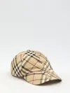 Burberry Check Cap In Gray