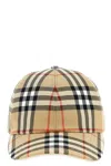 Burberry Check Pattern Cap Curved Brim Design In Sand