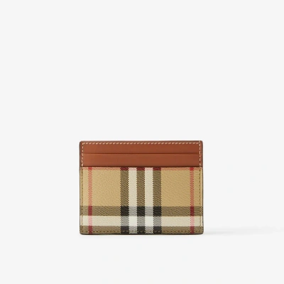 Burberry Check Card Case In Archive Beige