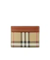 Burberry Card Holder In Archives Beige