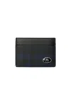 Burberry Equestian Knight Stamp Cardholder In Black