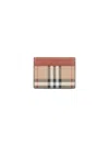 Burberry Compact Check Pattern Cardholders In Neutral