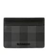 Burberry Check Card Holder In Black