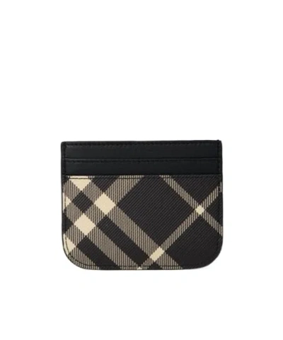 Burberry Check Card Holder In Multi