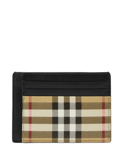 Burberry Men Printed Canvas Cardholder In Red