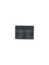 Burberry Check Card Holder In Gray
