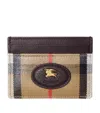 Burberry Textured Finish Cardholder Featuring Contrast Stitching In Sand
