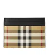 Burberry Check Card Holder In Brown