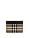 Burberry Sandon Cardholder Featuring Signature Pattern In Beige