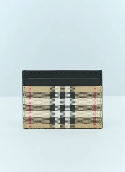 Burberry Check Cardholder In Gray