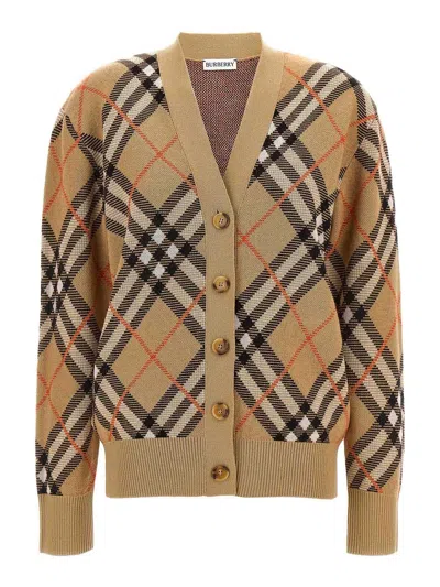 BURBERRY CHECK CARDIGAN