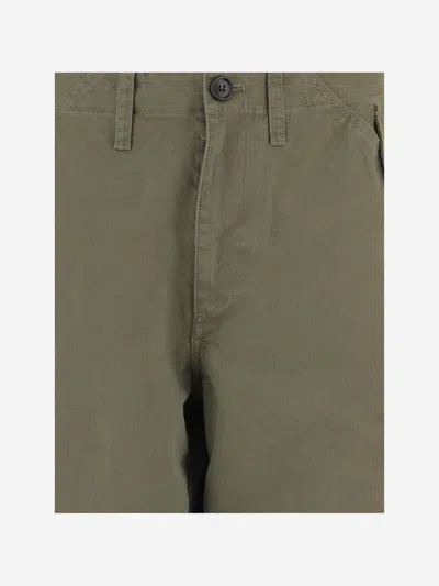 Burberry Check Cargo Pants In Green