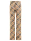 Burberry Vintage Check Cargo Trousers Pockets In Brown