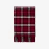 Burberry Wide Check Cashmere Scarf In Burgundy