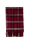 Burberry Check Cashmere Blanket In Red
