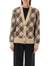 BURBERRY BURBERRY CHECK CASHMERE CARDIGAN