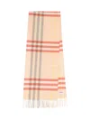 Burberry Soft Woven Scarf With Plaid Pattern