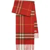 Burberry Check Cashmere Scarf In Brown