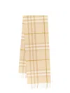 Burberry Check Cashmere Scarf In Brown
