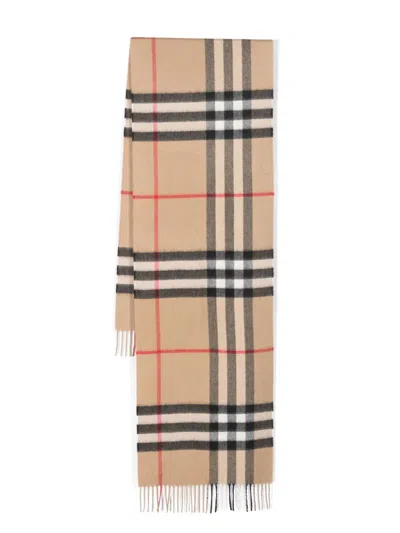 Burberry Check Cashmere Scarf In Neutral