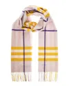 Burberry Checked Fringed-edge Cashmere Scarf