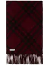 Burberry Check Cashmere Scarf In 黑色