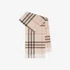 Burberry Check Cashmere Scarf In Alabaster