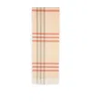 Burberry Cashmere Scarf With Classic Check Pattern In Beige