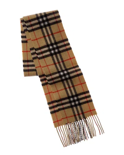 Burberry Check Cashmere Scarf In Brown