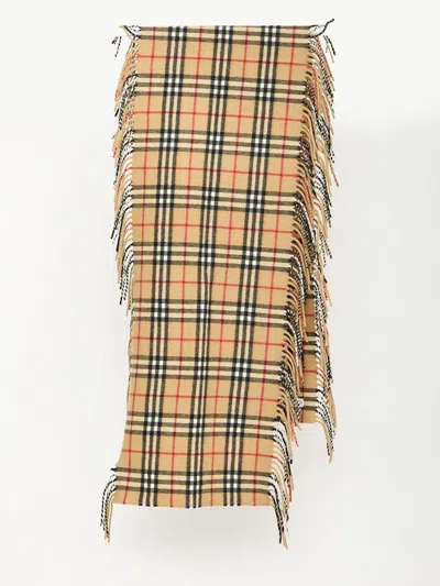 BURBERRY CHECK CASHMERE SCARF