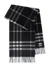 Burberry Embroidered Cashmere Scarf In Black