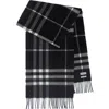 Burberry Check Cashmere Scarf In Black/calico