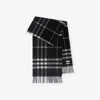 Burberry Check Cashmere Scarf In Black/calico