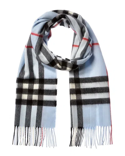 Burberry The Classic Check-pattern Scarf In Blue