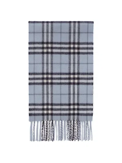Burberry Kids' Check Cashmere Scarf In Blue