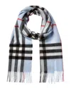Burberry The Classic Check-pattern Scarf In Blue
