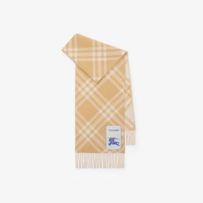 Burberry Check Cashmere Scarf In Brown