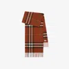 Burberry Checked Cashmere Scarf In Brown