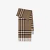 Burberry Embroidered Cashmere Scarf In Brown