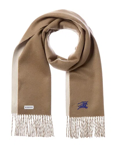 Burberry Check Cashmere Scarf In Brown