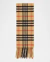 Burberry Womens Sand Check Cashmere Scarf In Brown