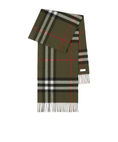 Burberry Check Cashmere Scarf In Brown