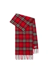 Burberry Check Cashmere Scarf In Currant