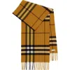 Burberry Check Cashmere Scarf In Brown