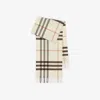 Burberry Check Cashmere Scarf In Gray