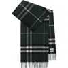 Burberry Check Cashmere Scarf In Green