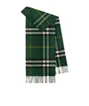 Burberry Mu Giant Check Scarf In Green