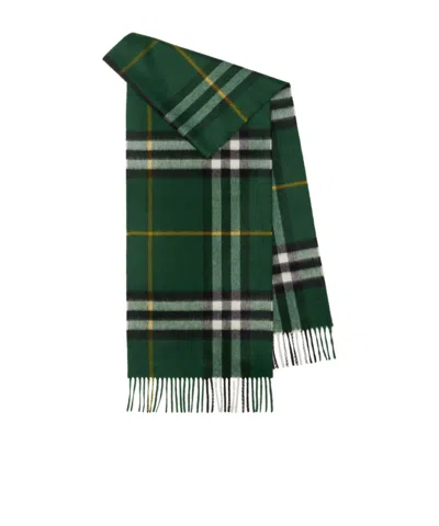 BURBERRY BURBERRY CHECKERED FRINGED SCARF